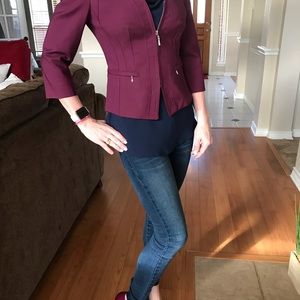 NWOT WHBM Burgundy Blazer